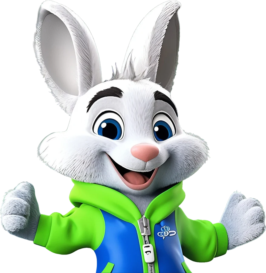 Mascote coelho da EdsCap